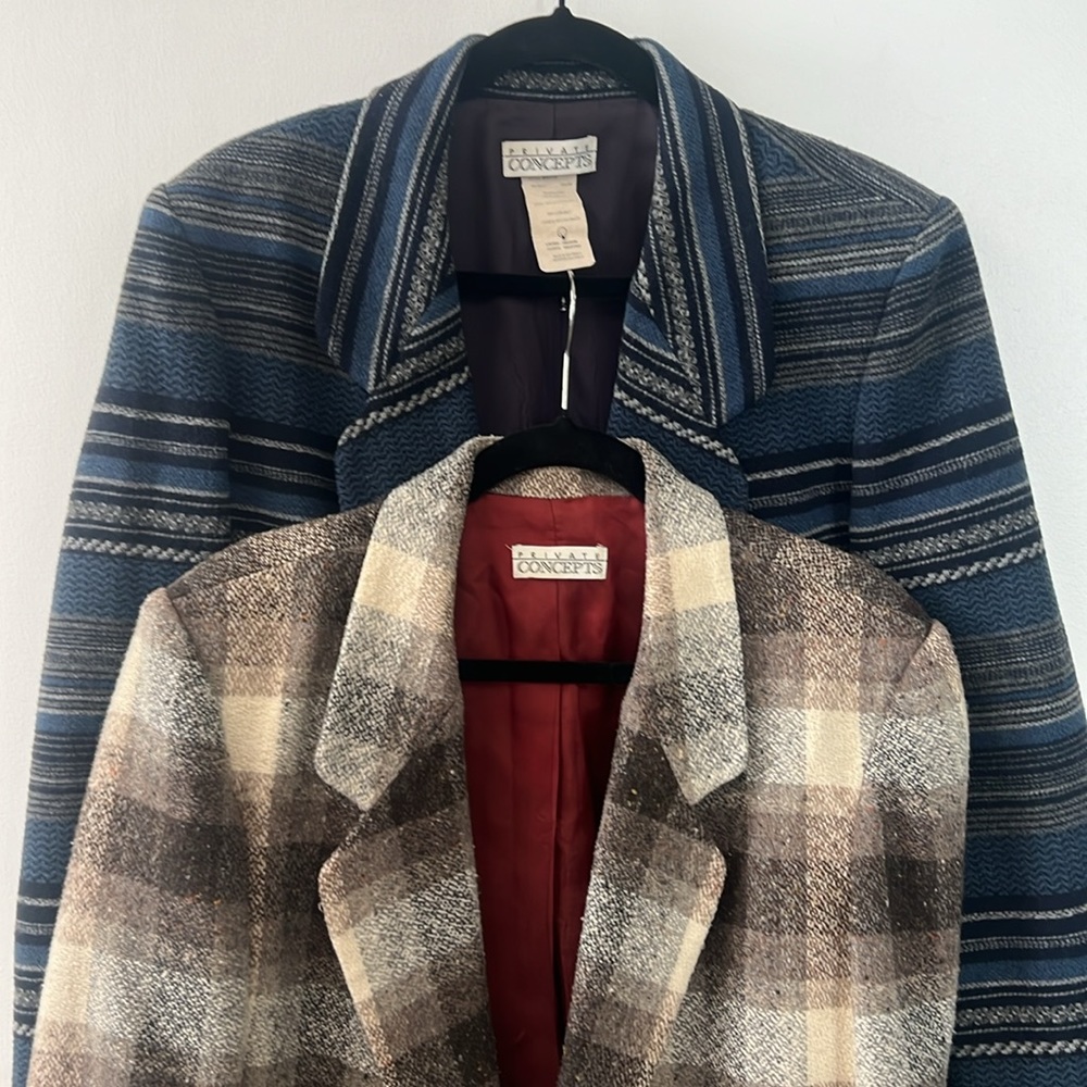 ( Lot of 2 ) - Private Concepts - plaid blazer